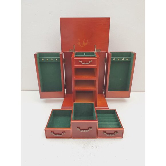 Vintage Gunther Mele 1970's wooden jewelry box. Jewellery with drawers . Vintage - Picture 8 of 10